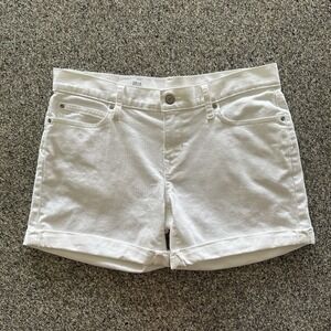 Gap 1969 Shorts Women's 28 6 Sexy Boyfriend White Denim Cuffed‎ Stretch